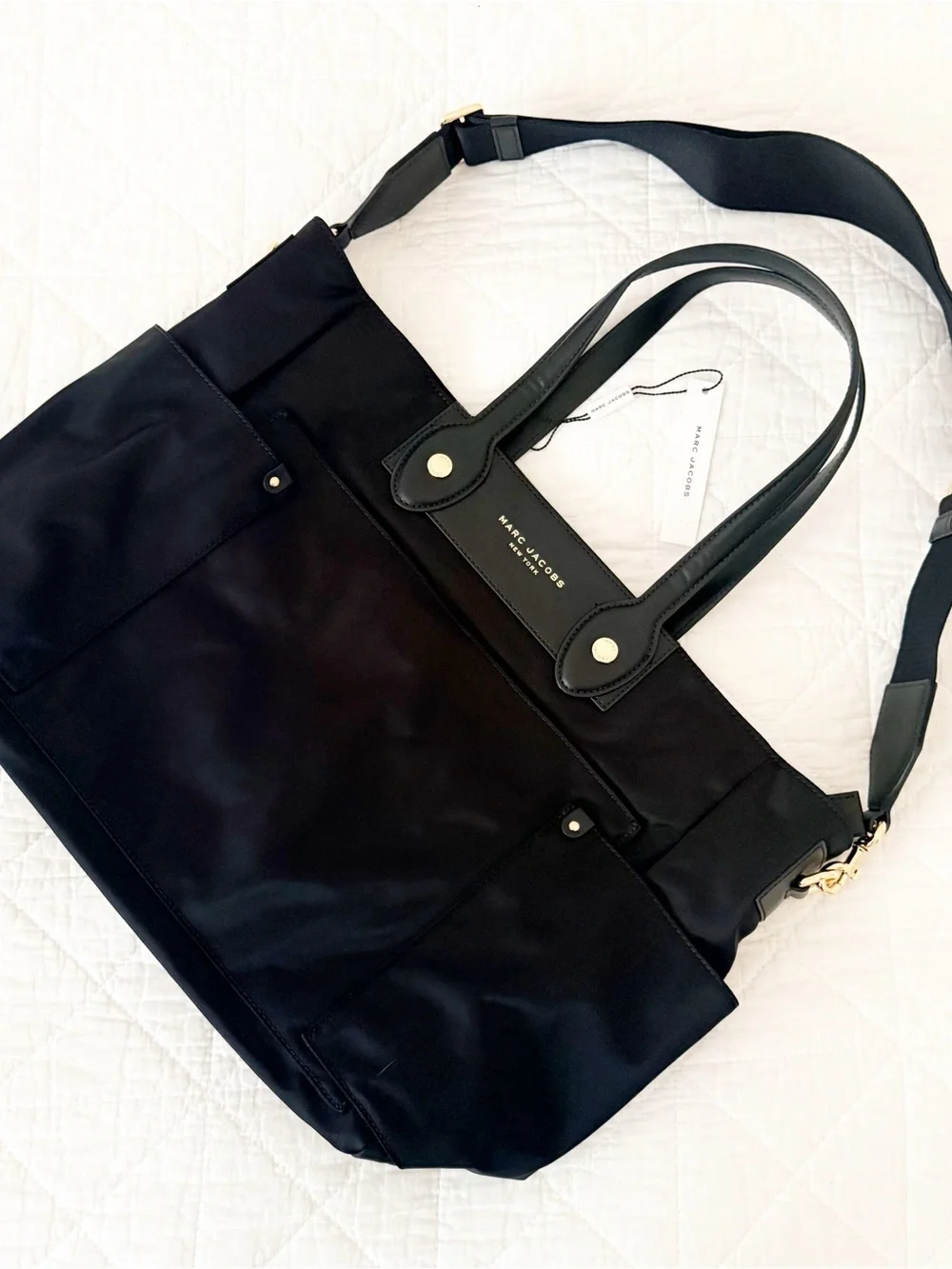 NEW Marc Jacobs Preppy Black Nylon Baby Bag NWT
